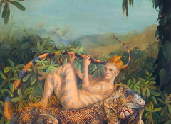 Between the Fires, oil on canvas, 56 x 48 inches, 2004